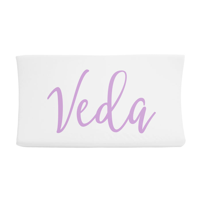 Personalized Changing Pad Cover - Centered Name | Sugar + Maple