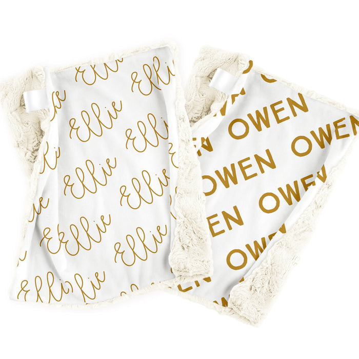 Personalized Minky Lovey Repeating Name (Choose your options) | Sugar + Maple