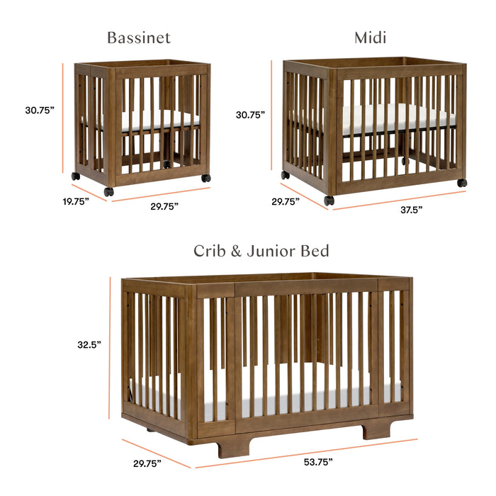 Yuzu 8-in-1 Convertible Crib with All-Stages Conversion Kits