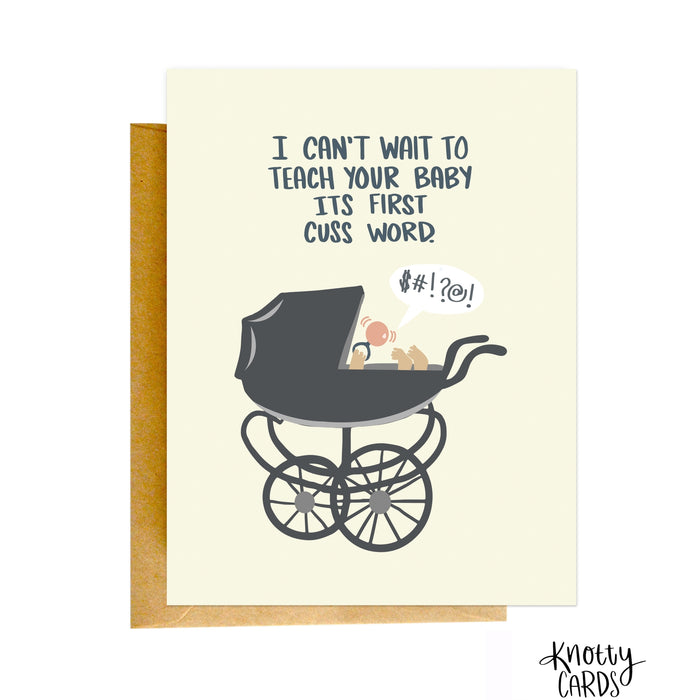 Cuss Word Baby Greeting Card