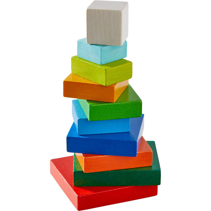 3D Rainbow Wooden Cube Arranging Game