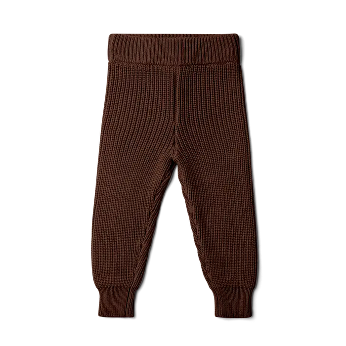 Hide Brown Organic Cotton Knit Pants