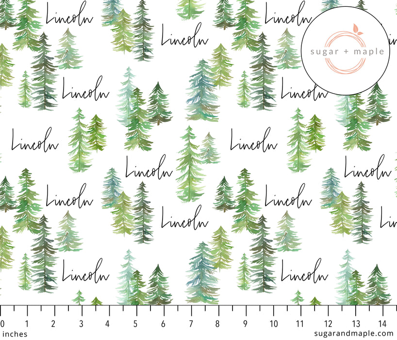 Personalized Small Stretchy Blanket - Pine Tree | Sugar + Maple
