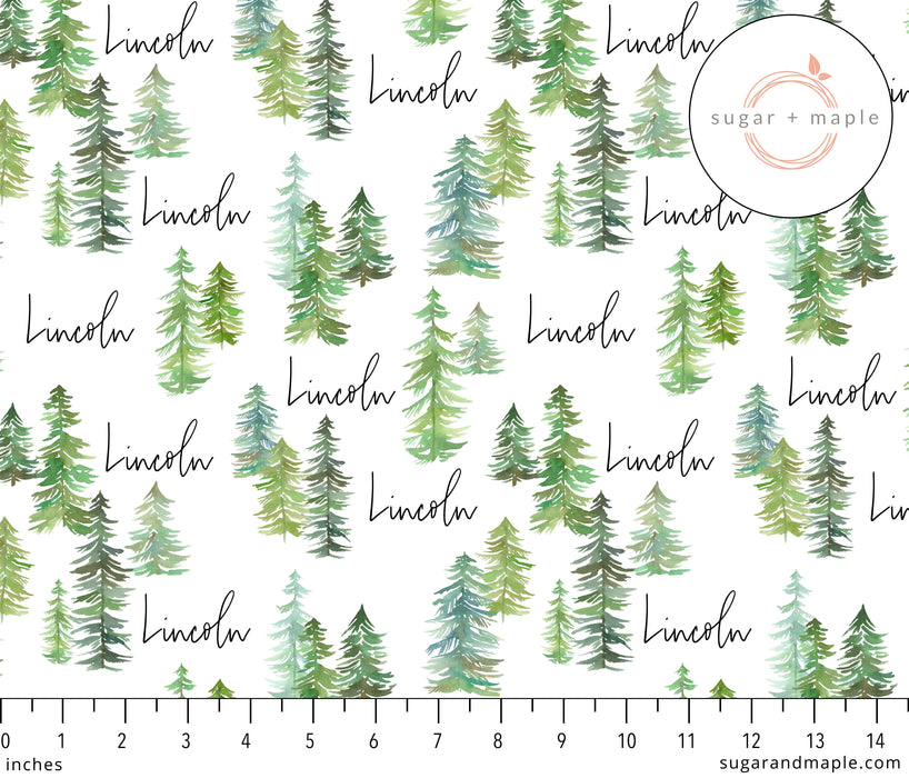Personalized Large Blanket & Hat Set - Pine Tree | Sugar + Maple