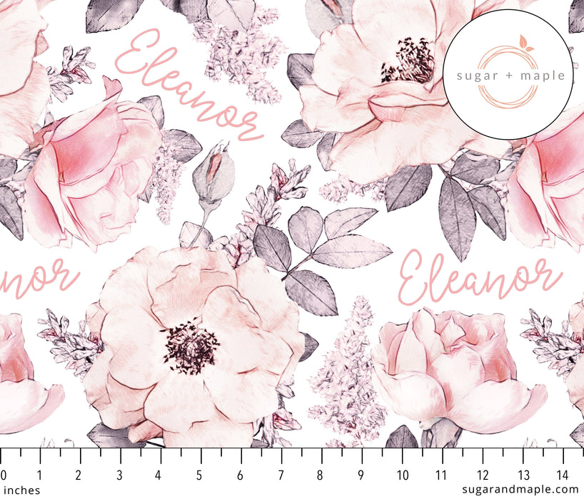 Personalized Large Stretchy Blanket - Wallpaper Floral | Sugar + Maple